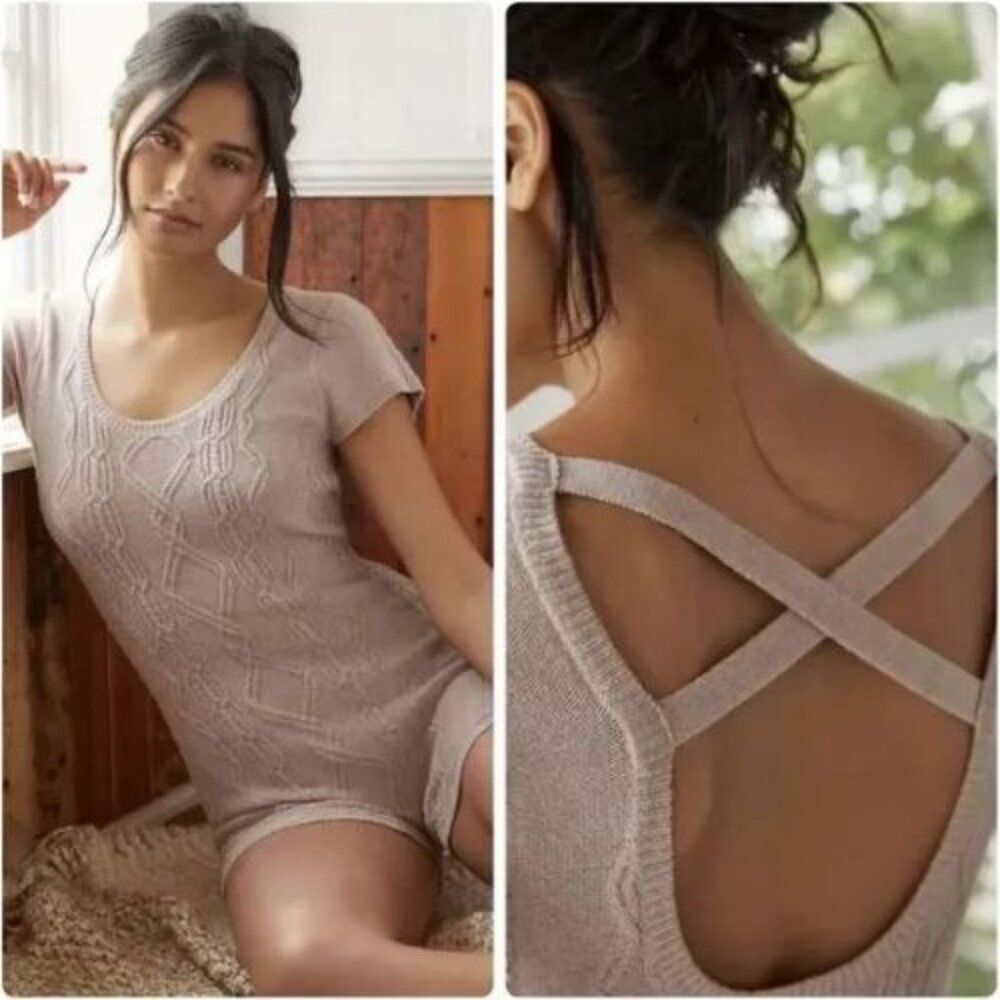 NWT Anthropologie Cable-Knit Romper | S